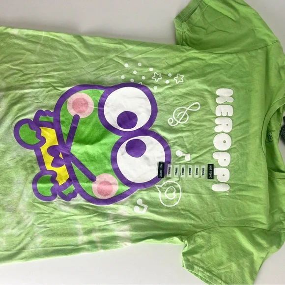 Sanrio Keroppi Green Tie-Dye T-Shirt Hot Topic Exclusive Kawaii Frog Graphic Tee - Picture 5 of 9